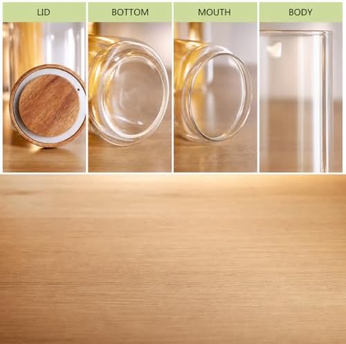 5 Piece Kitchen Canister Set, Airtight Lid Food Storage Jars for Coffee Beans, Flour, Sugar, Rice, Spaghetti - Image 3