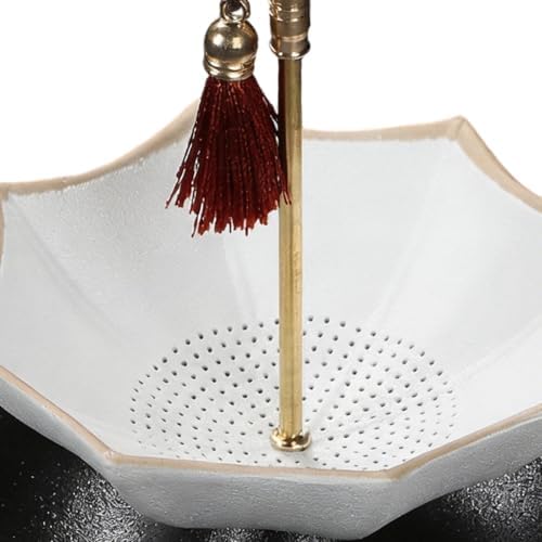 Porcelain Rotating Umbrella Tea Strainer - Ceramic Loose Leaf Filter for - Image 6