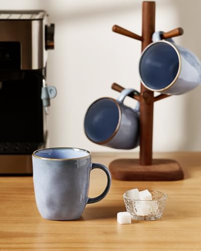 famiware Coffee Mugs Set of 6, Ocean Square 13oz Coffee Cup Set with Handle - Image 5