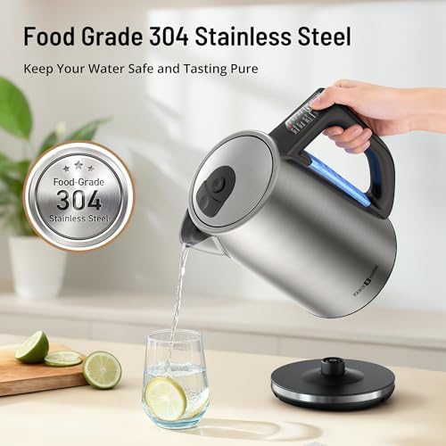 PARIS RHÔNE Electric Kettle, 1.7L, 1500W, 6 Temperature Presets - Image 3