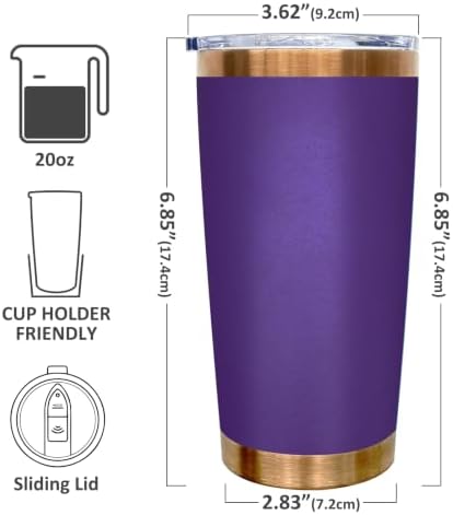 20 oz Tumbler Bulk Stainless Steel Tumblers with Lids and Straws Purple - Image 2