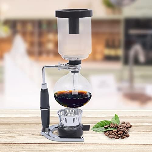 360ml 3-Cup Heat-Resistant Glass Siphon Coffee Maker, Borosilicate Syphon Pot for Home, Coffee Shop, Bar Tabletop Brewer by Unknown