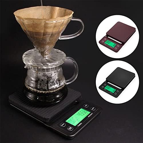 Digital Coffee Scale for The Pour Over Coffee Maker Rechargable Coffee Scale with Timer Kitchen Scale for Baking ABS(Black 5kg 0.1g) - Image 2