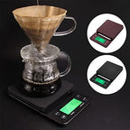 Digital Coffee Scale for The Pour Over Coffee Maker Rechargable Coffee Scale with Timer Kitchen Scale for Baking ABS(Red Wine 5kg 0.1g) - Image 2