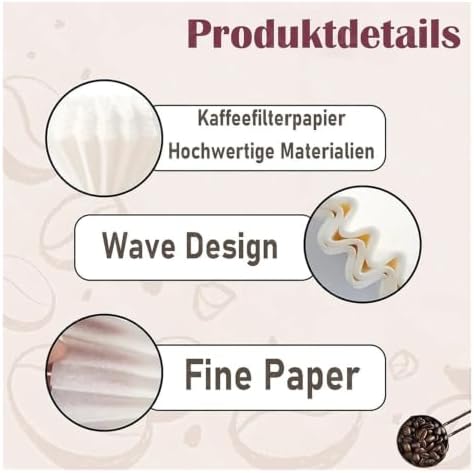1-2 Cup Small Coffee Filters,Disposable Basket Coffee Filter Paper,Compatible For Kalita， Wave Dripper 155 Series(100pcs) - Image 5