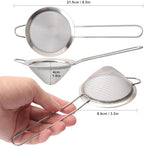 15 Packs Fine Mesh Strainer, 304 Stainless Steel Cone Shaped Cocktail Strainer, 3.2 inch Small Mesh Sieve for Tea, Cocktails, Juice & Cooking, Dishwasher Safe - Image 2