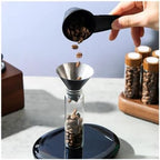 Glass Coffee Bean Storage Container 12 Single Dose Tubes Wood Stand - Image 4