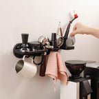 Portafilter Wall Mount Rack Wall Mounted Coffee Station Organizers Espresso Tools Coffee Tamper Holder Espresso No Drill Storage Shelf - Image 4