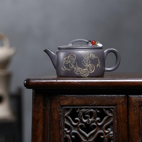 Tea Kettle Household Single-Brew Teapot Office Sky Blue Coin Han Tile Teapot Tea Set Ceramic Tea Infuser - Image 6