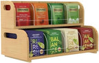 Bamboo Tea Organizer – Stackable Collection (2Tier) by ARFETIGO