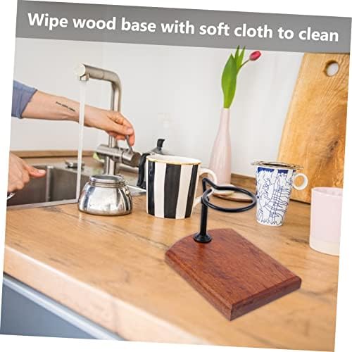 Adjustable Coffee Dripper Stand Wood Base for Manual Brewing - Image 5