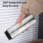 Pure Double Wall French Press Coffee Maker Portable Vacuum Insulated Leak Proof Camping Travel Mug 480ml (Ice Flower) - Image 7