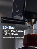 Espresso Machine with Touchscreen, 20 Bar Espresso Maker with Milk Frother and Steam Wand, Cold Brew Coffee Machine for Home, Latte Cappuccino Maker, 41oz Removable Water Tank - Image 6