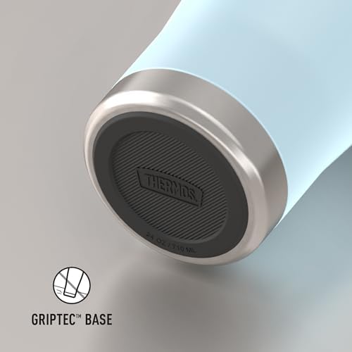 THERMOS Icon Series 24oz Stainless Steel Tumbler with Slide Lock Lid, Leakproof, Fits Cupholder, Dishwasher Safe, Griptec™ Non‑Slip Base, Keeps Drinks Hot 6 Hrs/Cold 22 Hrs, Glacier - Image 6
