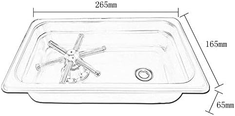 YBB Pitcher Rinser Cup Washer Glass Cleaning Rinser with Side Sprays, Drain and Drip Tray for Bar Coffee Shop (10.4×6.5×2.6") - Image 4