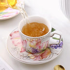 Coffee Cup Set with Saucer, Cup And Spoon, 200Ml Espresso Cups, Floral Ceramic Cups, Colorful Porcelain Coffee Mugs, Tea Cups, Mugs, Cappuccino Cups,Cup set b - Image 7