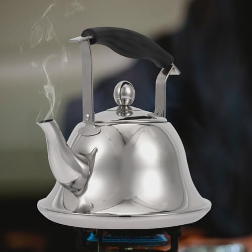 ERINGOGO 2L Whistling Tea Kettle Stovetop, Stainless Steel Teapot Water Kettle with Removable Tea Infuser, Mirror Polished Retro Tea Maker for Gas, Induction - Image 6
