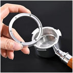 Portafilter Funnel 2 Pcs Espresso Metering Ring, Suitable for Coffee Portafilter Replacement Ring, Barista Tool(Silver-58mm) - Image 6