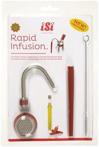 iSi 272201 Rapid Infusion Set for iSi Gourmet Whippers, Polished Stainless/Red by iSiCulinary