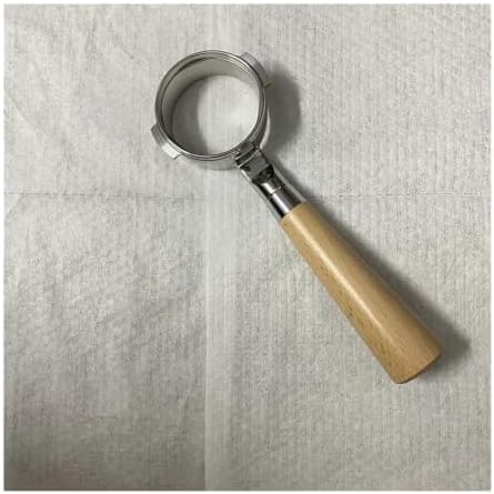 58mm Bottomless Portafilter With 1 2 4 Cup Basket For Breville BES920/980/990 Stainless Steel Naked Coffee Handle Barista Tools(Beach Wood,With 2 cup basket) by Unknown