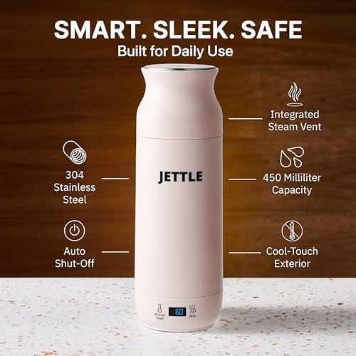 Jettle Portable Electric Kettle, Pink - Image 4