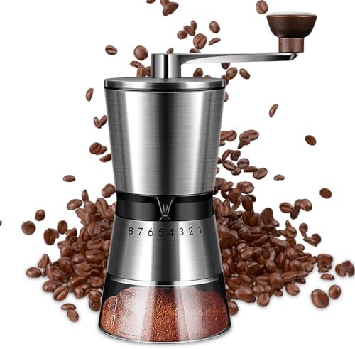 Manual Coffee Grinder Capacity 185g with 36MM Ceramic Grinding Conical Burr - External 8-Speed Adjustable Setting,French Press Coffee for Hand Grinder Gift - Image 2