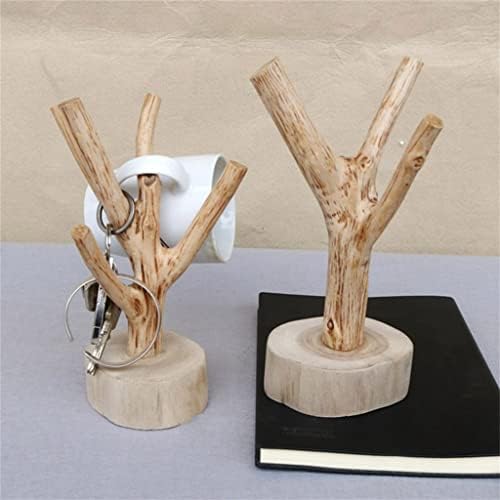 Tree Shape Solid Wood Coffee Tea Cup Drain Storage Holder Stand Home Kitchen Mug Display Rack (Color : Wood color, Size : 9x8x25cm) - Image 4