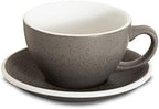 Loveramics Coffee Cup Ceramic, 10 oz Latte Art Cup with Saucer for Cappuccino, Tea, Espresso, Thick - walled stoneware Cappuccino mug Set for Cafe and Barista - (Granite, 10OZ, 1 Cup and 1 Saucer) by LoveramicsUSA