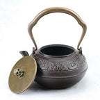 Tetsubin Teapot Japanese Cast Iron Teapot Kettle Simple and Elegant Texture Enamel Interior Cast Iron Pot Tea Set for Tea Brewing Lofty Ambition - Image 4