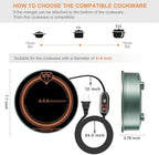 700W Mini Induction Cooktop 120V, Countertop Burner with Wired Control - Image 2