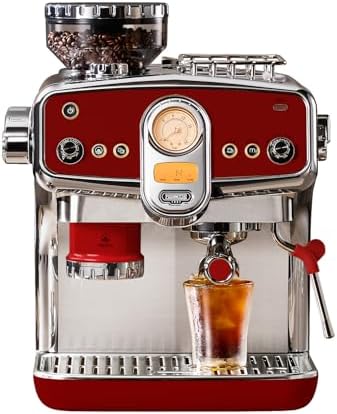 Espresso Machine with Grinder& Milk Frother | Instant Espresso-to-Cold Brew – Dual Pump | Auto Tamping & 58mm | 20Bar | PID | 35 Settings | 3-Hole Steam Wands | For Home & Café by Pedrocchi