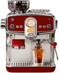Espresso Machine with Grinder& Milk Frother | Instant Espresso-to-Cold Brew – Dual Pump | Auto Tamping & 58mm | 20Bar | PID | 35 Settings | 3-Hole Steam Wands | For Home & Café by Pedrocchi