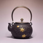 Cast Iron Tetsubin Teapot 1.2L Handmade Japanese Tea Kettle With Turtle Crane Pattern, Heat Resistant Loose Leaf Tea Pot - Image 3