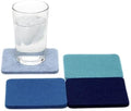 Graf Lantz - Bierfilzl Merino Wool Square Coasters Set of 4 - Ocean (4"x4"x5mm) - Absorbs 30% of Weight - Natural German Wool - Heat Resistant, Sustainable, Reusable - Home Decor, Coffee Table Decor by GrafLantz