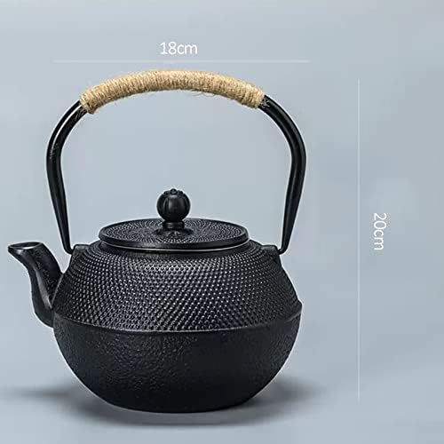 Cast Iron Teapot Japanese with Removable Stainless Steel Infuser Internal Enamelware Teapots with Birds and Plum - Image 3