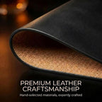 Premium Oval Faux Leather Placemat & Coaster Set with Innovative Cork-Look Printed Base，4/6/8-Piece Sets & 8 Colors，Non-Slip Dining Table Mats for Kitchen Dining - Image 6