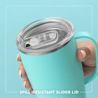 Swig Life 18oz Travel Mug, Insulated Tumbler with Handle and Lid, Cup Holder Friendly, Dishwasher Safe, Stainless Steel, Teacher Gift (Teacher Life) (Pack of 2) - Image 4
