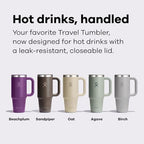 Hydro Flask Coffee Travel Tumbler Mug – Insulated Stainless Steel, Leak Resistant Hot & Iced Coffee Cup 24 Oz Oat Tan - Image 3