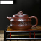 Tea Pots For Loose Tea Tea Pot 320ml Purple Clay Teapot Chinese Teapot Coffee Pot Household Teapot Retro Teapot Tea Ceremony Supplies Purple Clay Tea Set Accessories Tea Infuser Pot - Image 4