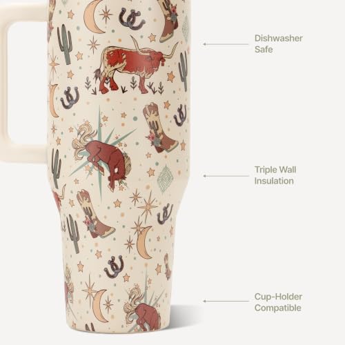 HydroJug Traveler 32oz, Insulated Tumbler with Handle & Straw, Rodeo - Image 3