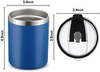 MEWAY 12 oz Lowball, Tumbler Stainless Steel Double Wall Vacuum Insulated Mug with Straw and Lid, Cleaning Brush ，Durable Powder Coated Insulated Coffee Cup for Cold & Hot Drinks (Navy, 12 pack) - Image 5