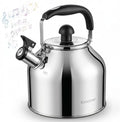 4.2 Quart Brushed Stainless Steel Whistling Tea Kettle for Stovetop by Koocovel