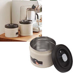 Stainless Steel Coffee Canister,Vacuum Sealed Coffee Container 304 Stainless Steel Press Type Airtight Food Storage Container for Coffee Beans Tea Nuts 1100ML Stainless Steel Color(1600ML-Beige) - Image 6