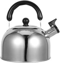 Amosfun Stainless Steel Whistling Tea Kettle Stovetop Tea Kettle with Flat Bottom Ergonomic Cool Handle Compatible with Induction Gas and Electric Cooktops 7.87 Home or Camping by Amosfun