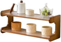 Wooden Mug Display Holder, Bamboo Wood Coffee Mug Organizer Countertop, Counter Shelf for Tea Coffee Bar Accessories, Matcha Stand, Kitchen Condiment Storage Rack,2tier,20.28IN by Unknown