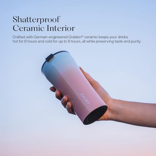Sttoke Leakproof Lid Shatterproof Tumbler, Lilac Dream, 6.9-inch Height, 12 oz. - Image 2