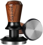 51mm Espresso Tamper, 30lbs Spring Loaded, Rosewood Handle, Ripple Base by KOFIKOFI