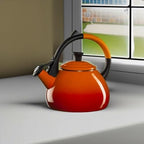 Le Creuset Enamel On Steel Oolong Tea Kettle, 1.6 qt., Flame - Image 3