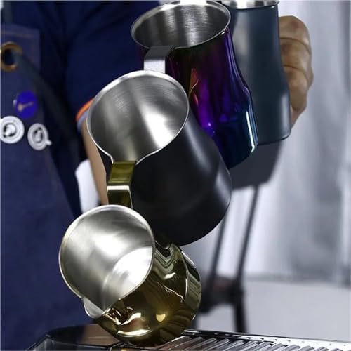 350ml/500ml 304 Stainless Steel Coffee Pitcher Milk Frothing Cup Cream Maker Barista Craft Espresso Latte(350ML Black) - Image 6