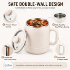 Multi-Function Portable Electric Stewing Cup with Filter, 27 Oz，Red - Image 3